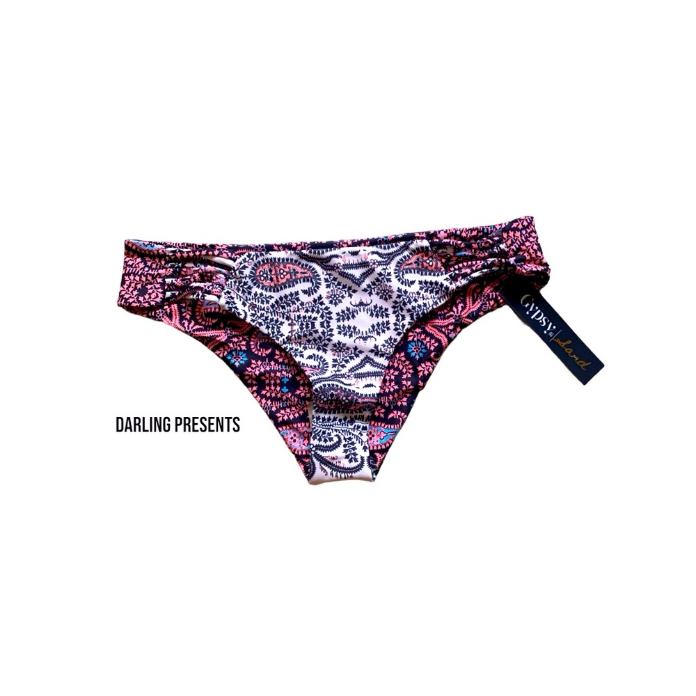 Gypsy 05 Sand Paisley Print Bikini Swinsuit Bottom Women Color Multi Size S